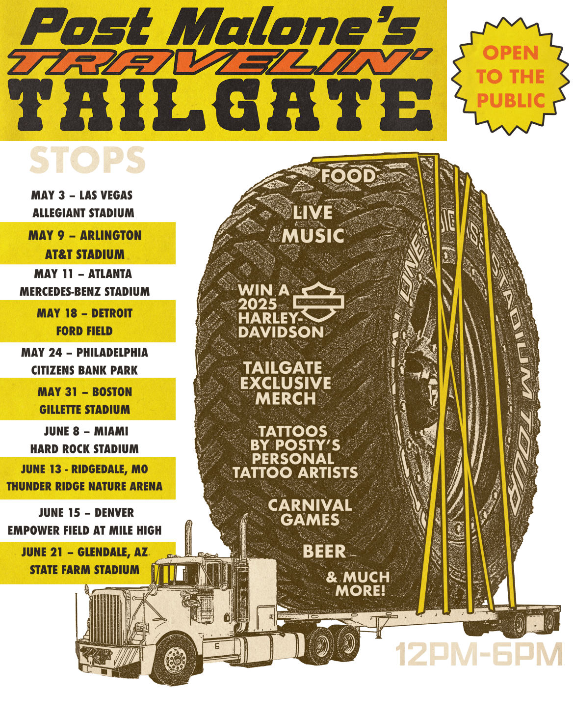 Post Malone's Traveling' Tail Gate